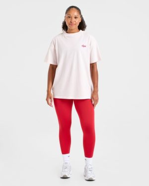 Retro Athletics Club Oversized T Shirt - Pink: The Ultimate Comfort & Style Statement