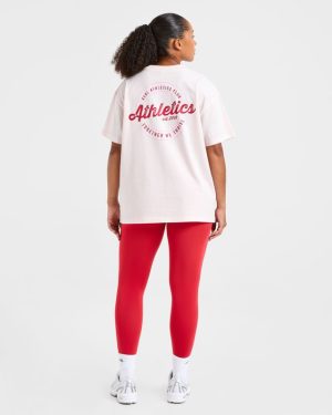 Retro Athletics Club Oversized T Shirt - Pink: The Ultimate Comfort & Style Statement