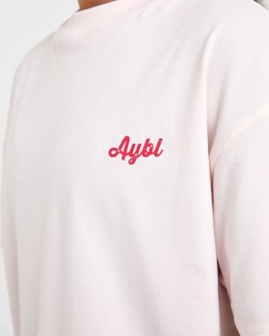 Retro Athletics Club Oversized T Shirt - Pink: The Ultimate Comfort & Style Statement