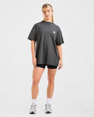 Retro Athletics Oversized T Shirt - Charcoal: The Ultimate Comfort & Style Fusion