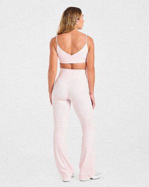 Sculpt Wrap Flared Leggings - Iced Pink: The Ultimate Comfort and Style Solution