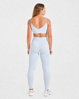 Sculpt Wrap Leggings - Iced Blue: The Ultimate Second-Skin Experience