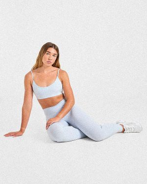 Sculpt Wrap Leggings - Iced Blue: The Ultimate Second-Skin Experience