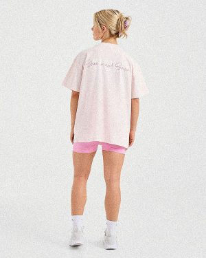 Show Up Oversized T Shirt - Pink: The Ultimate Comfort & Style Statement