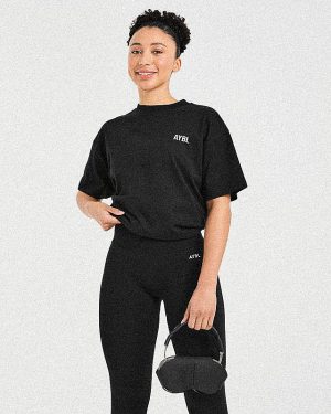 Show Up Oversized T Shirt - Black | Premium Comfort & Style