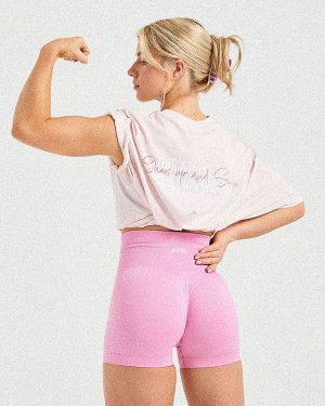 Show Up Oversized T Shirt - Pink: The Ultimate Comfort & Style Statement