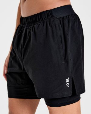 Signature 2-in-1 Shorts - Black: The Ultimate Training Companion