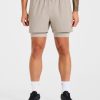 Signature 2-in-1 Shorts Stone: The Ultimate Training Companion