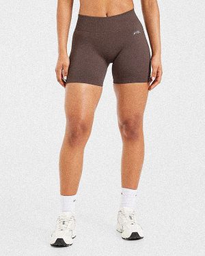 Adapt Seamless Shorts | 4.5" - Brown: The Ultimate Sculpting Fit