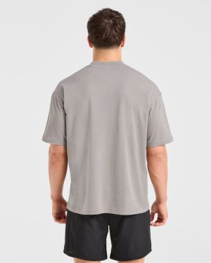 Sports Club Dot Oversized T-Shirt - Cloud Grey: The Ultimate Comfort & Style Hybrid