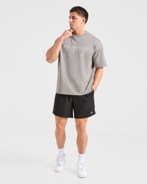 Sports Club Dot Oversized T-Shirt - Cloud Grey: The Ultimate Comfort & Style Hybrid