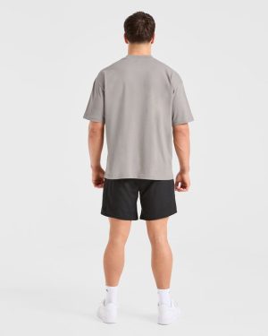 Sports Club Dot Oversized T-Shirt - Cloud Grey: The Ultimate Comfort & Style Hybrid