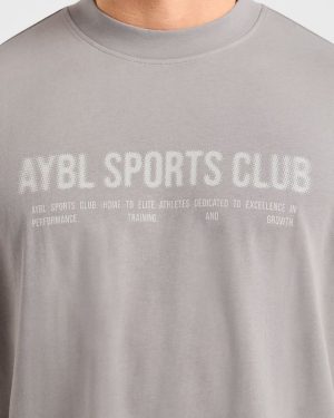 Sports Club Dot Oversized T-Shirt - Cloud Grey: The Ultimate Comfort & Style Hybrid