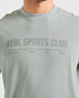 Sports Club Dot Oversized T-Shirt - Green Mist: The Ultimate Comfort Upgrade