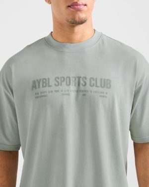 Sports Club Dot Oversized T-Shirt - Green Mist: The Ultimate Comfort Upgrade
