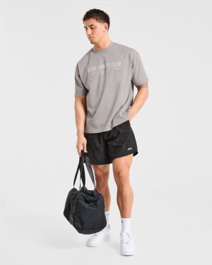 Sports Club Dot Oversized T-Shirt - Cloud Grey: The Ultimate Comfort & Style Hybrid