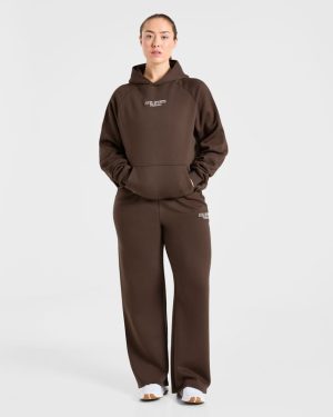 Sports Collective Oversized Straight Leg Joggers - Brown: The Ultimate Comfort Upgrade