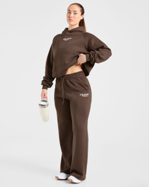 Sports Collective Oversized Straight Leg Joggers - Brown: The Ultimate Comfort Upgrade