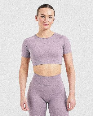Staple Crop Top - Mauve Purple: The Ultimate Sculpting Activewear