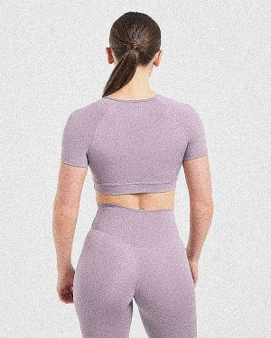 Staple Crop Top - Mauve Purple: The Ultimate Sculpting Activewear