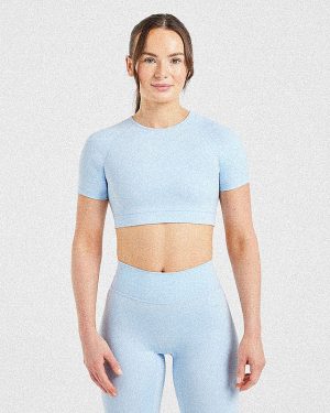 Staple Crop Top - Pastel Blue: The Ultimate Activewear Essential