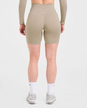 Staple Cycling Shorts - Muted Taupe: The Ultimate Sculpting Essential