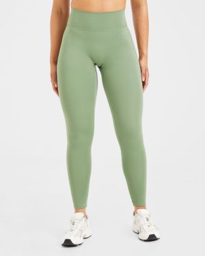 Staple Leggings - Olive Green: The Ultimate Sculpting Workout Essential