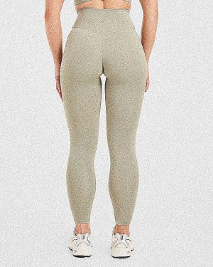 Staple Leggings - Washed Olive: The Ultimate High-Waisted Workout Essential