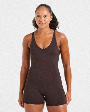 Staple Shorts All In One - Coffee Brown: The Ultimate Gym-to-Street Solution