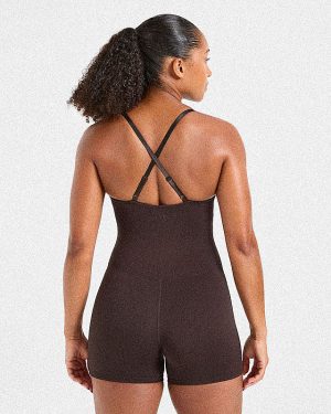 Staple Shorts All In One - Coffee Brown: The Ultimate Gym-to-Street Solution