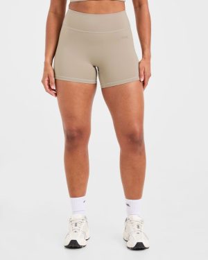 Staple Shorts - Muted Taupe: Engineered for Performance and Style