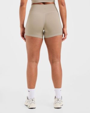 Staple Shorts - Muted Taupe: Engineered for Performance and Style