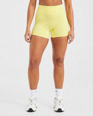Staple Shorts - Pastel Lemon: The Ultimate High-Waisted Performance Wear