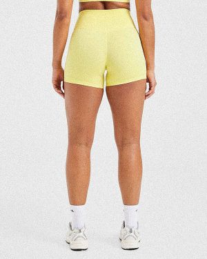 Staple Shorts - Pastel Lemon: The Ultimate High-Waisted Performance Wear