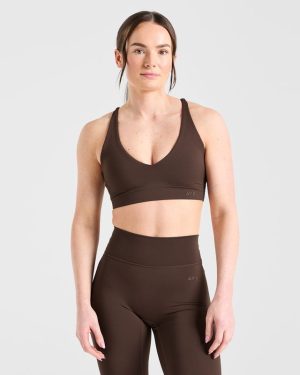 Staple Sports Bra - Brown: The Ultimate Medium-Support Activewear