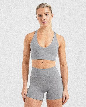 Staple Sports Bra - Grey: The Ultimate Medium-Support Activewear Essential