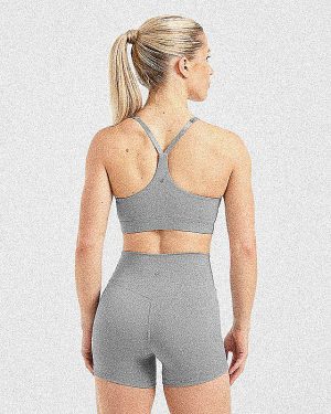 Staple Sports Bra - Grey: The Ultimate Medium-Support Activewear Essential