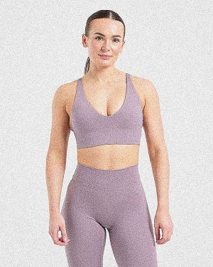 Staple Sports Bra - Mauve Purple: The Ultimate Medium-Support Activewear