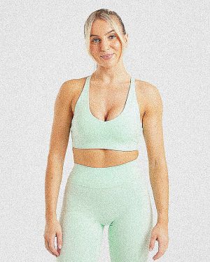 Staple Sports Bra - Mint Green: Ultimate Comfort & Support