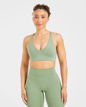 Staple Sports Bra - Olive Green: The Ultimate Medium-Support Activewear