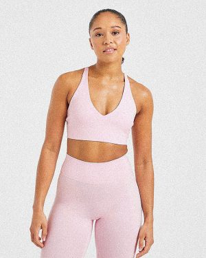 Staple Sports Bra - Pastel Pink: The Ultimate Medium-Support Activewear