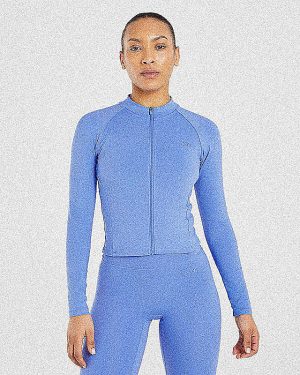 Staple Zip Jacket - Cobalt Blue: The Ultimate Sculpting Performance Wear