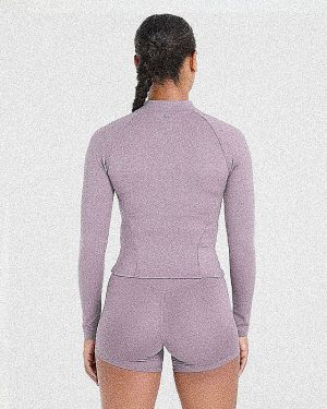 Staple Zip Jacket - Mauve Purple: The Ultimate Sculpting Activewear