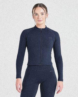 Staple Zip Jacket - Navy: The Ultimate Sculpting Performance Wear