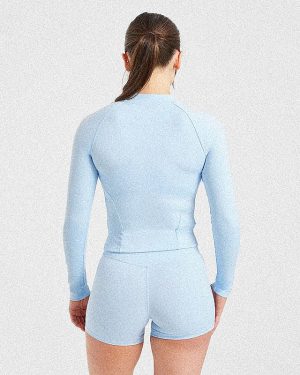 Staple Zip Jacket - Pastel Blue: The Ultimate Sculpting Activewear