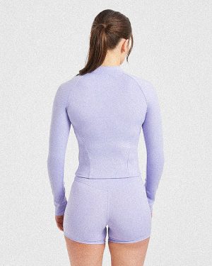 Staple Zip Jacket - Pastel Lavender: The Ultimate Sculpting Activewear