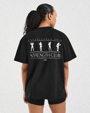 Strength Club Oversized T-Shirt - Black: The Ultimate Blend of Comfort and Style
