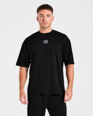 Strength Of Titans Oversized T Shirt - Black