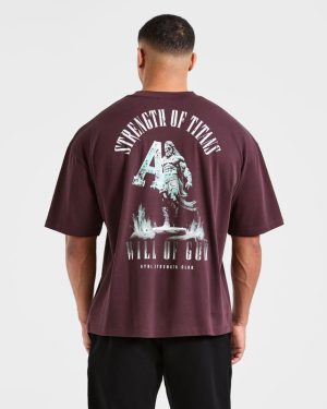 Strength Of Titans Oversized T Shirt - Smoke Berry: The Ultimate Comfort & Style Guide