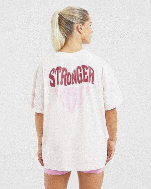 Stronger You Oversized T-Shirt - Pink: The Ultimate Comfort & Style Statement